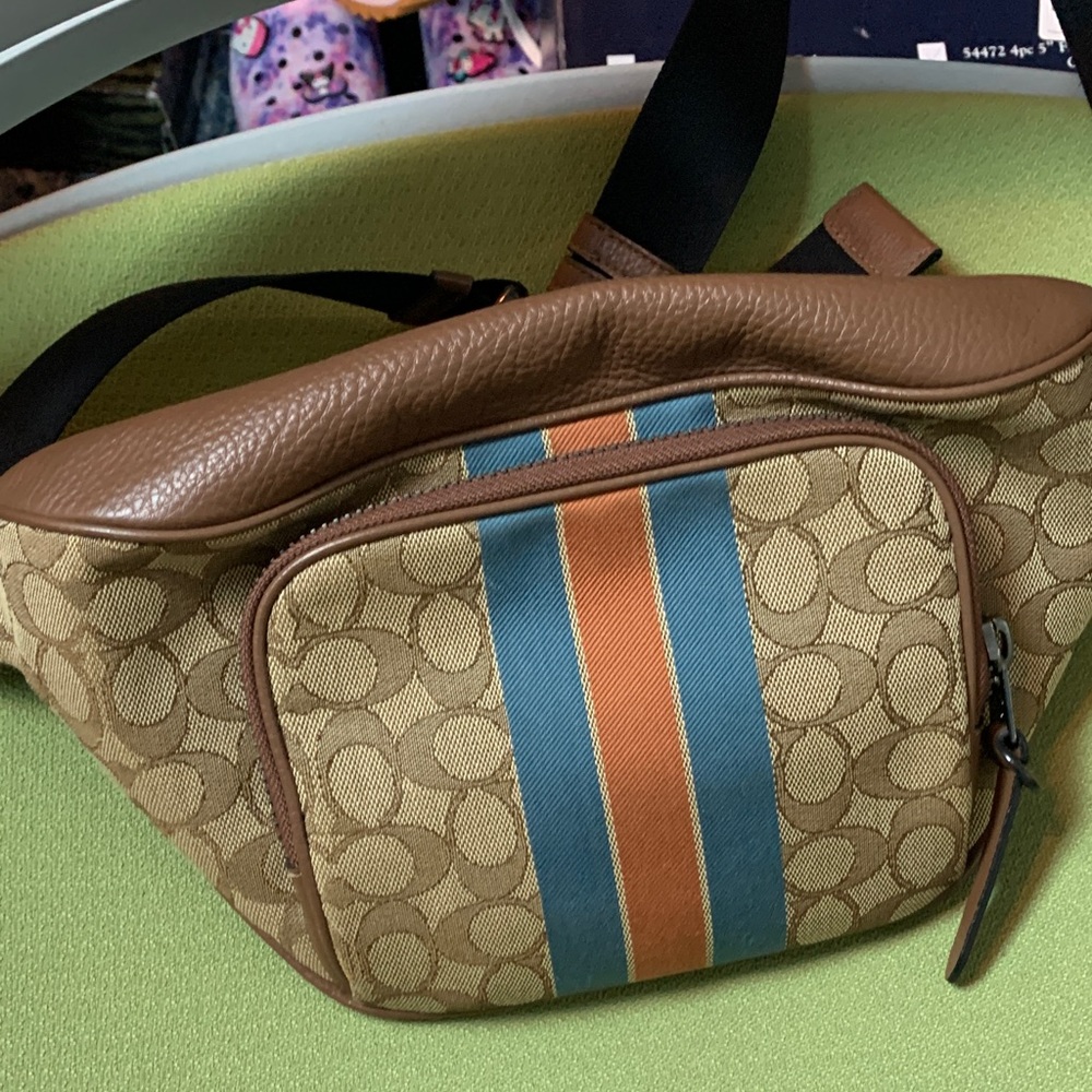 Coach Brown and Blue Belt Bag - Picture 3 of 3